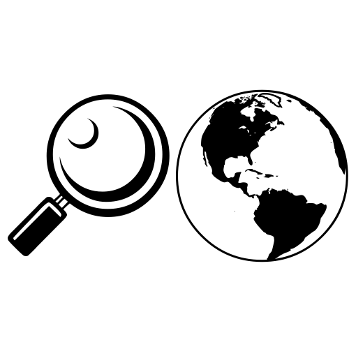 🔎🌎 Emoji Domain black and white Symbola rendering